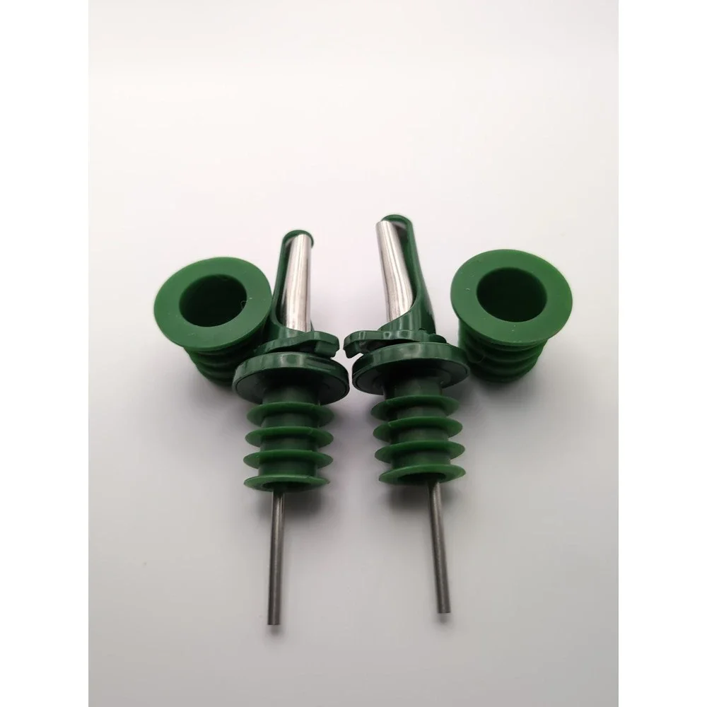 2 pack of Pourers‎ Spill-Stop Fast Chrome Tapered Pourers with Poly-Kork,
